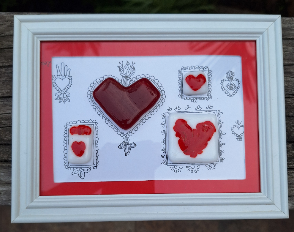 Cuadro corazon rojo