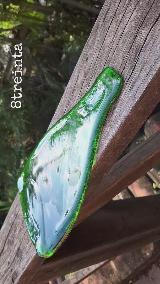 Botella plana maxi verde