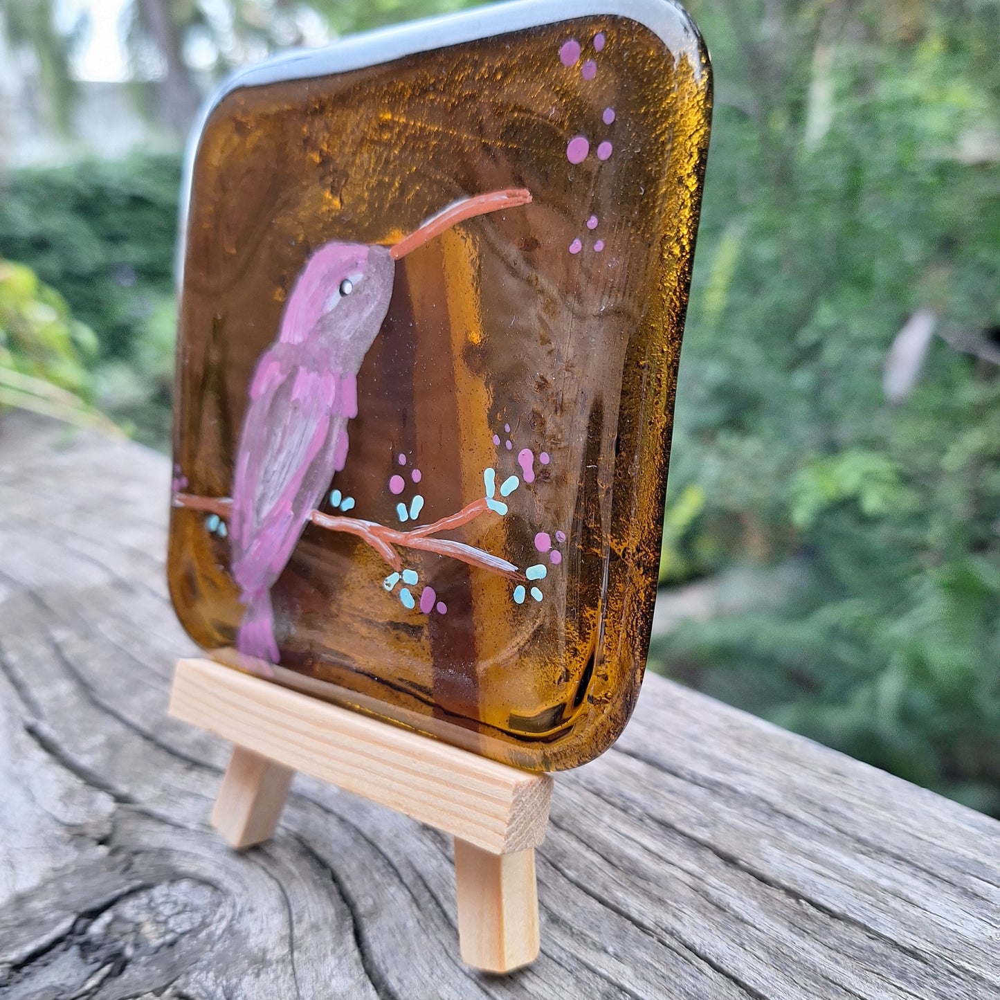 Cuadro colibri lila