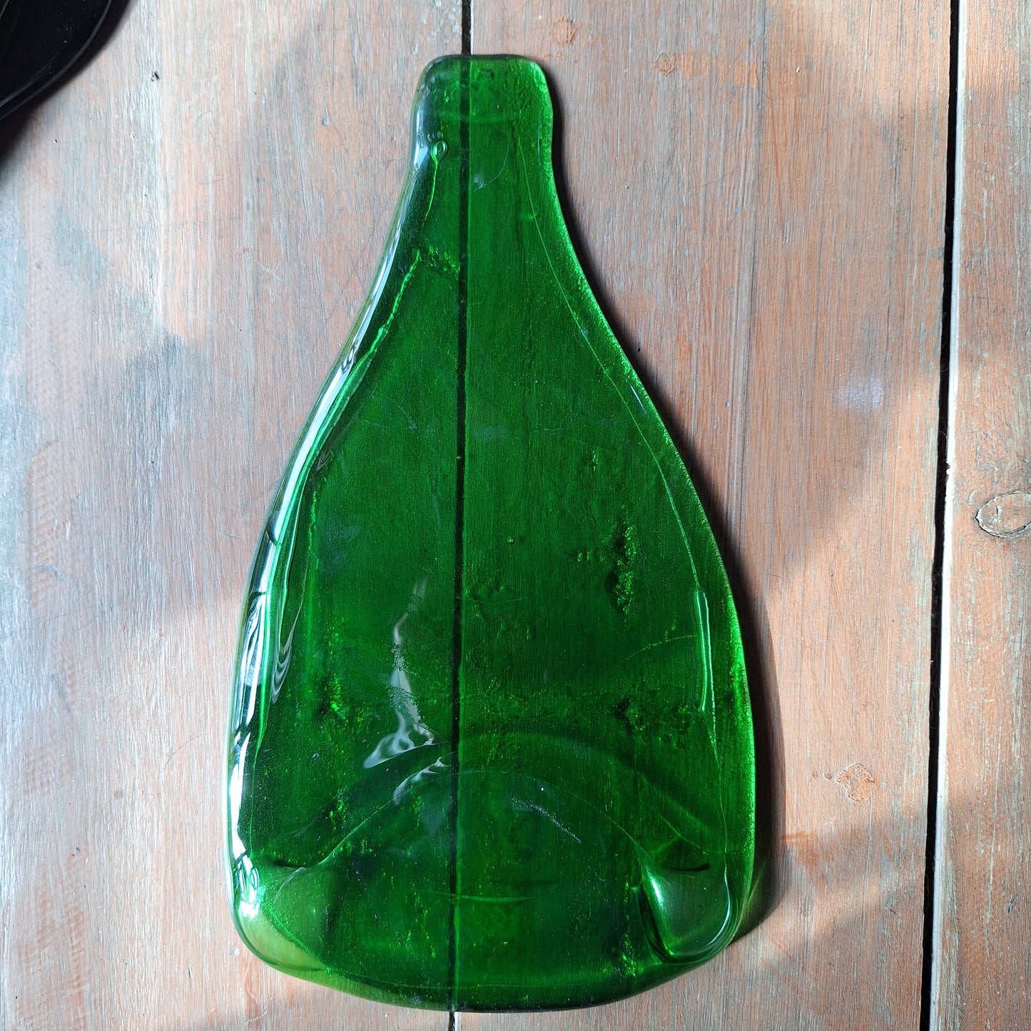 Botella plana maxi verde