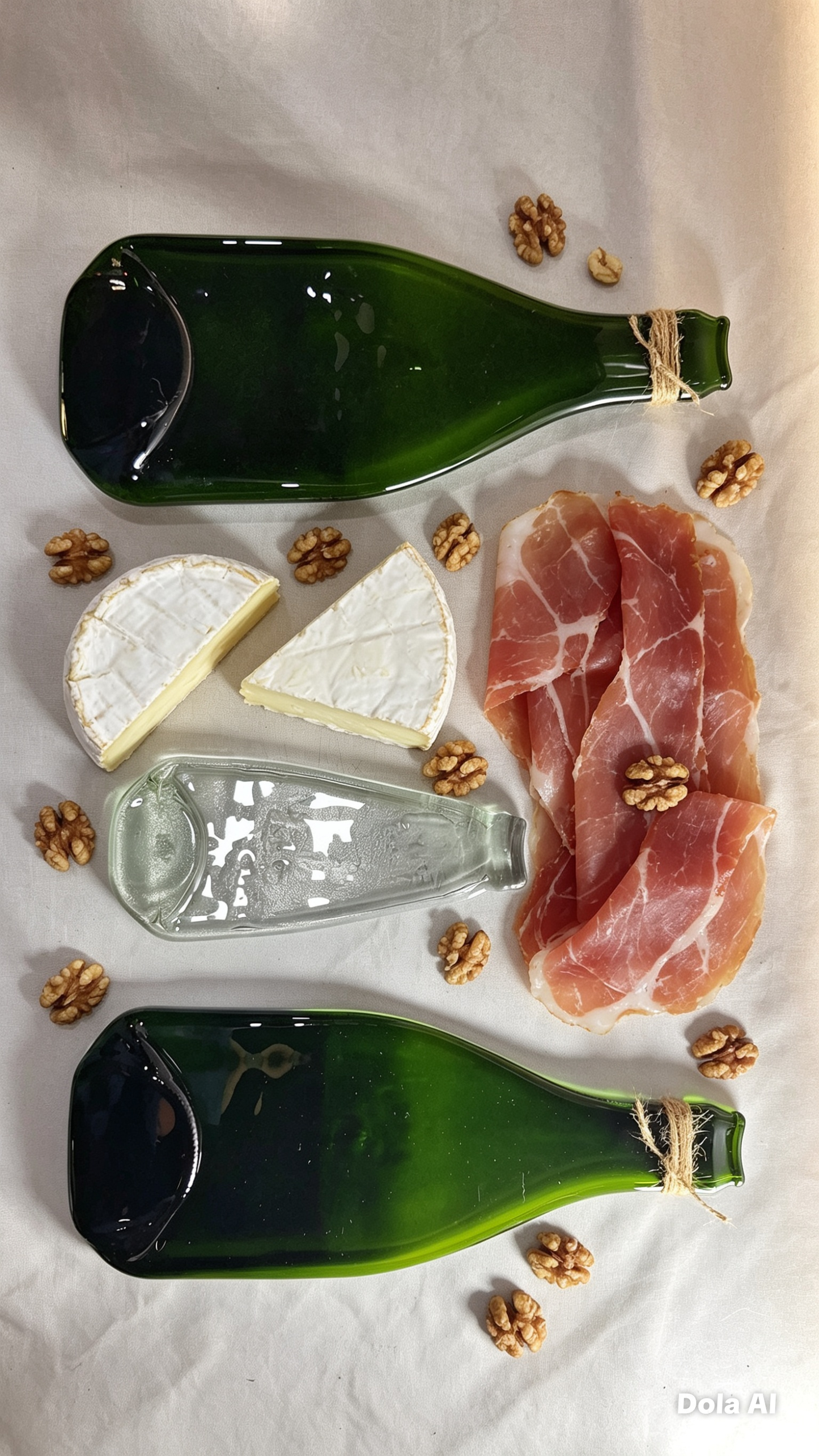 4 bases de platos de botella