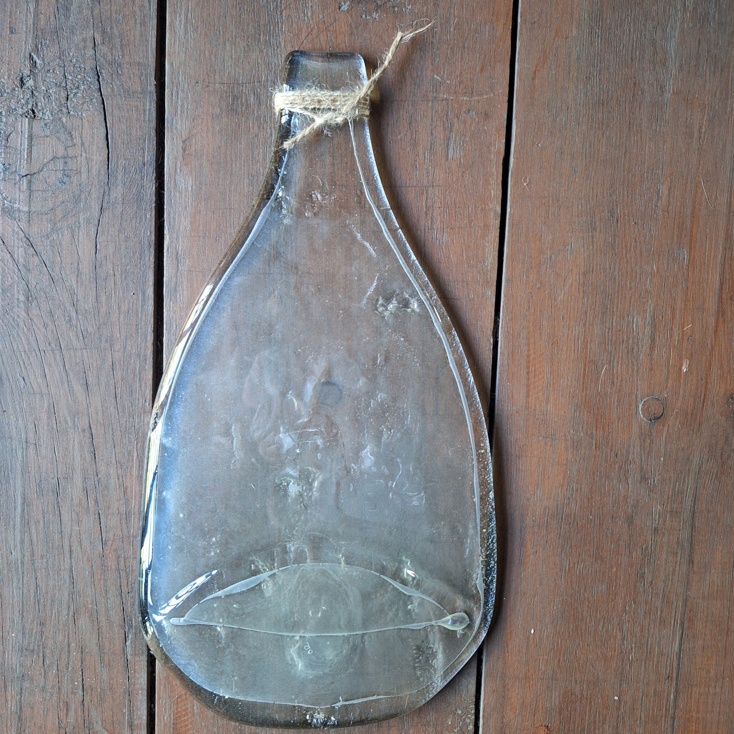 Botella plana maxi transparente