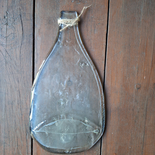 Botella plana maxi transparente