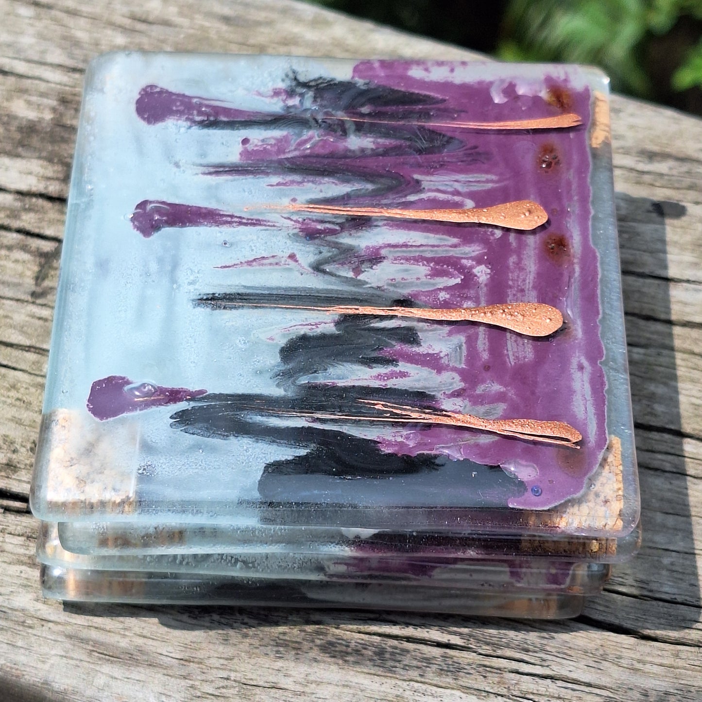 Portavasos morado