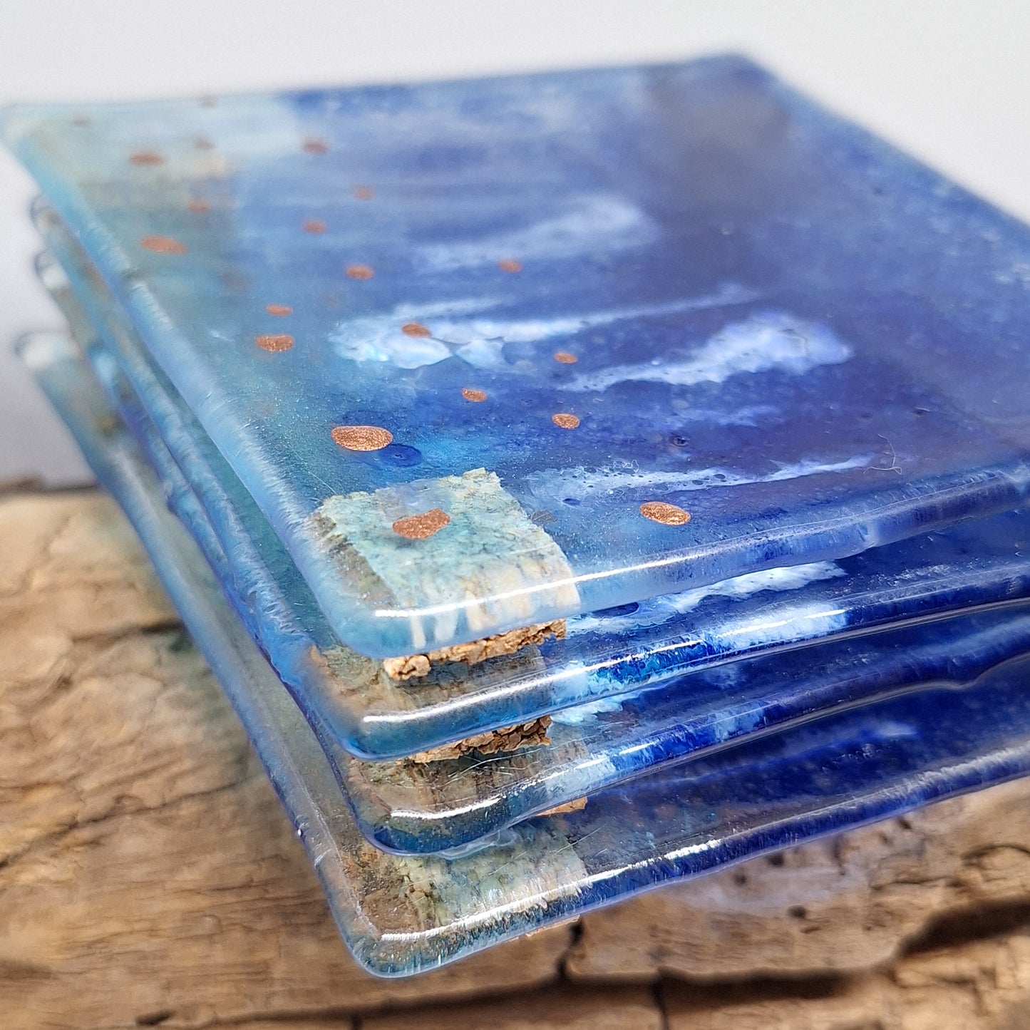 Portavasos azul