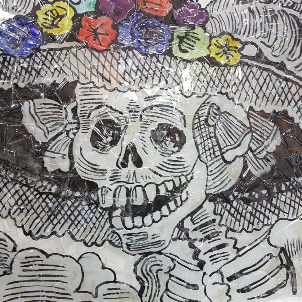 vidrio fusionado de la catrina de posada por 8treinta