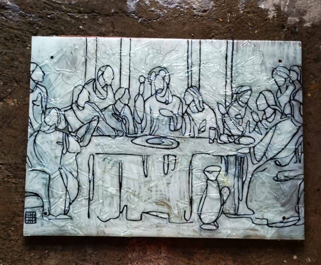 vidrio fusionado de la ultima cena 8treinta