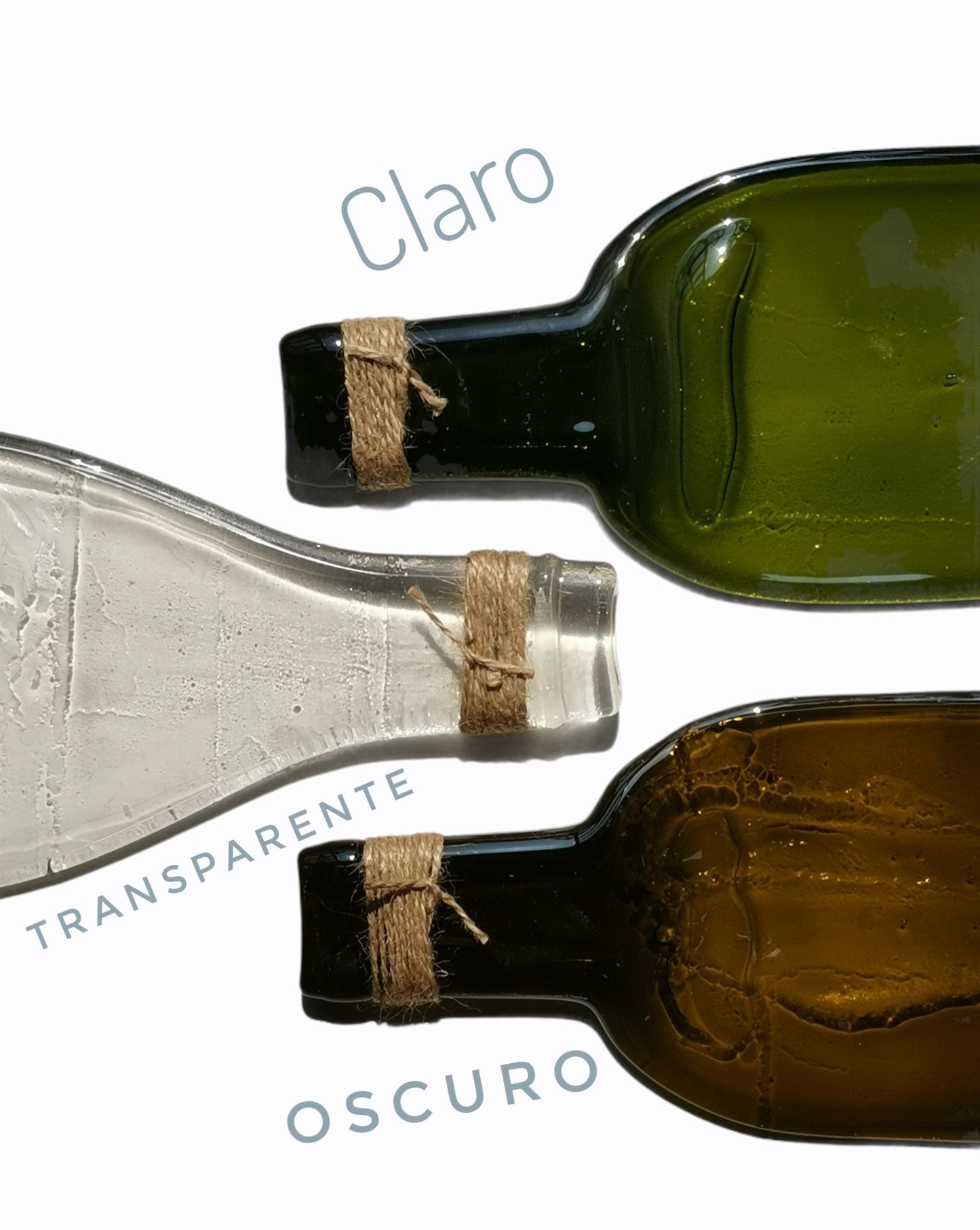 kit de 3 plato de botellas aplanada ideal para carnes frias