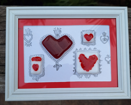 Cuadro corazon rojo