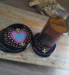 Kit de 4 portavasos corazón