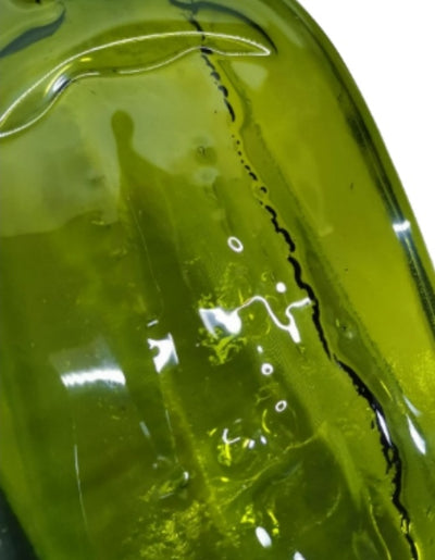 plato de botellas fundidas 4 pzs planas verde.