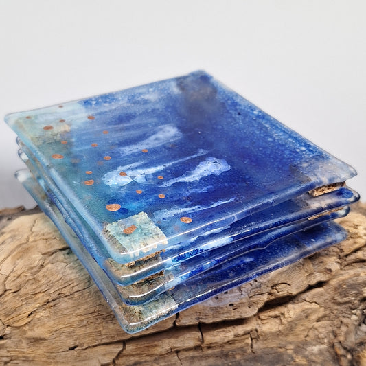 Portavasos azul