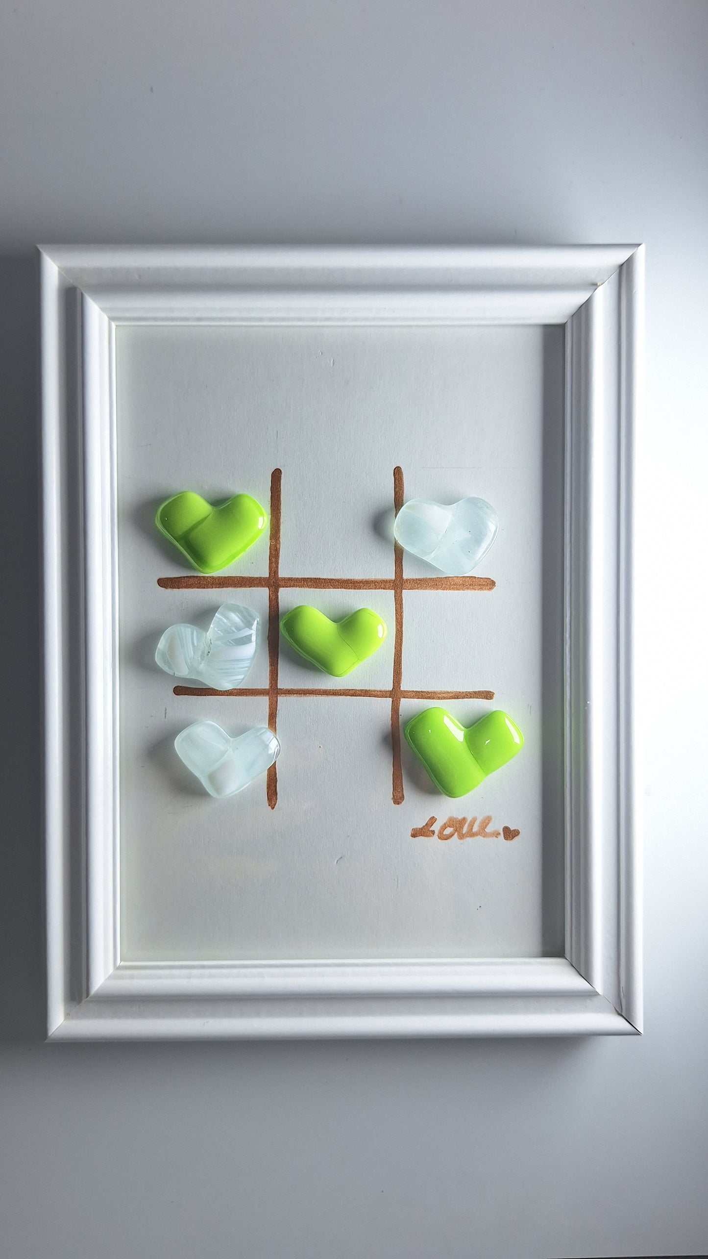 Cuadro gato corazones