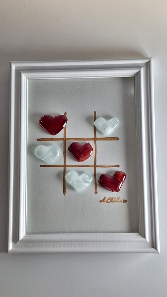 Cuadro gato Corazones