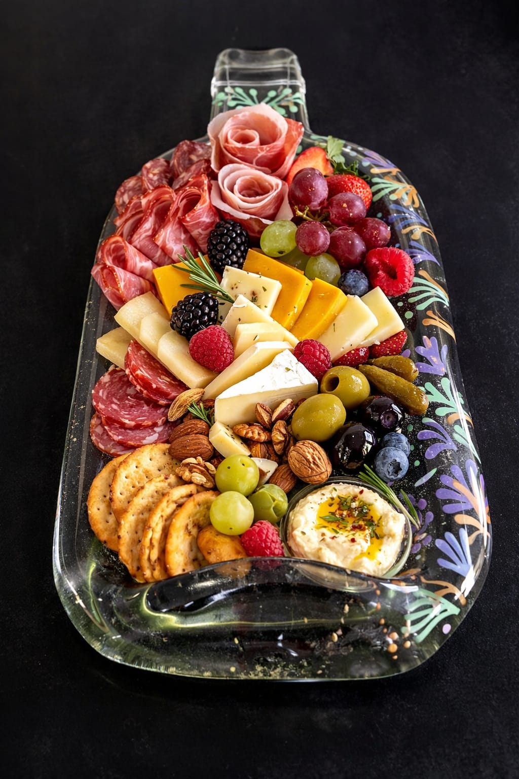 Platos de botellas aplanadas