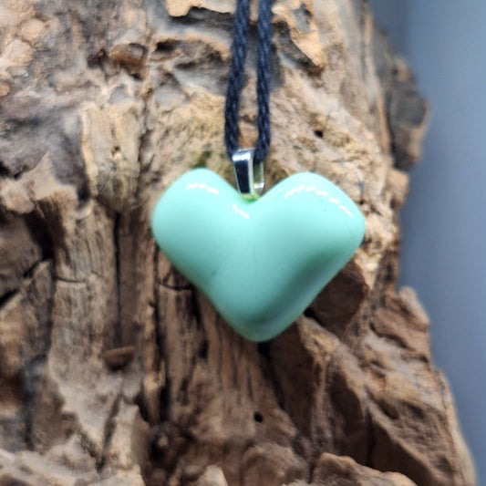 Dije de corazon color menta