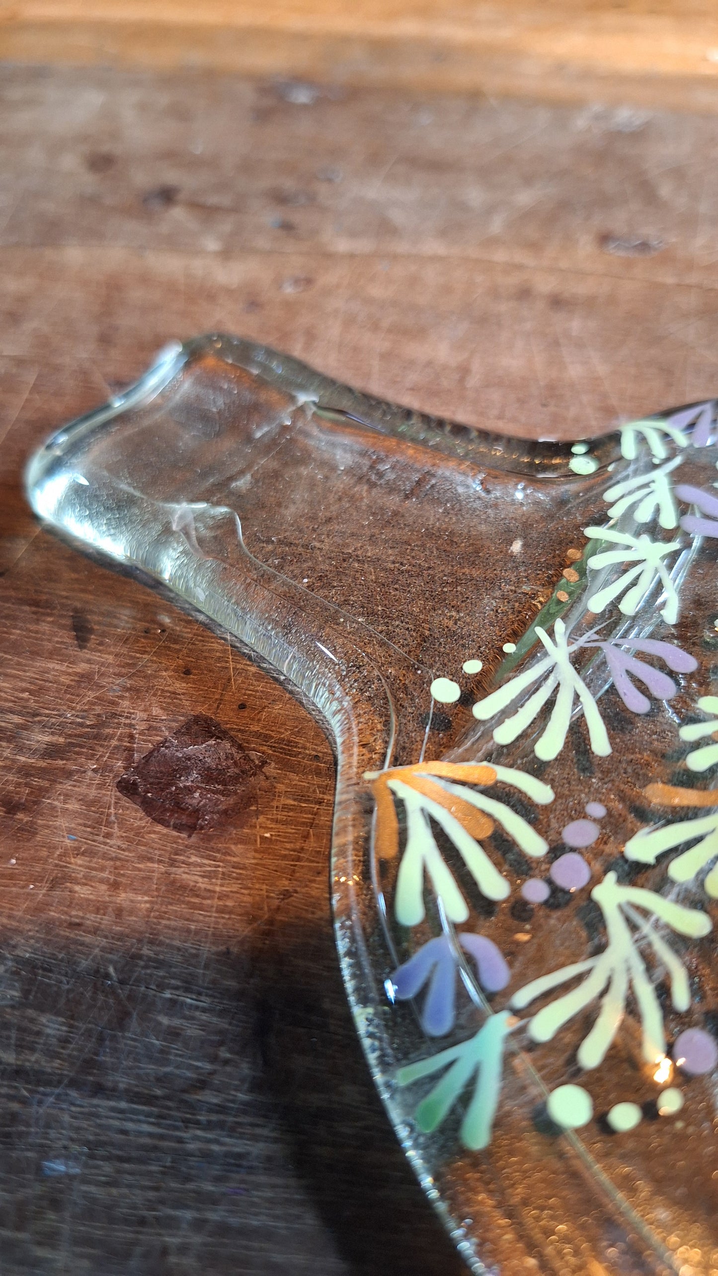 Platos de botellas aplanadas