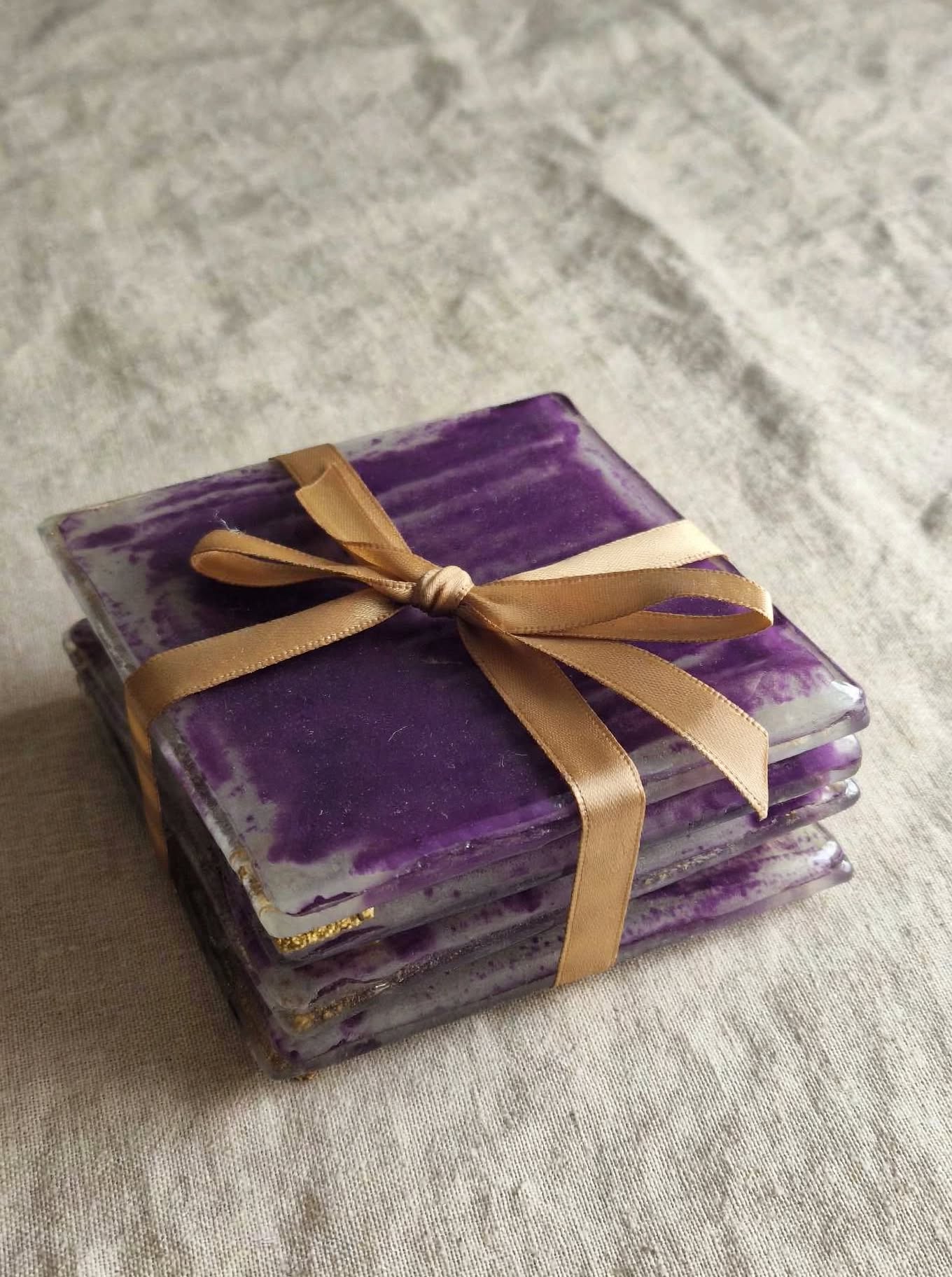 Portavasos morado