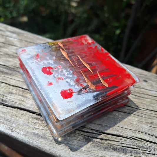 Portavasos rojo
