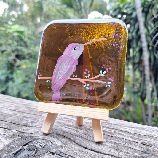Cuadro colibri lila