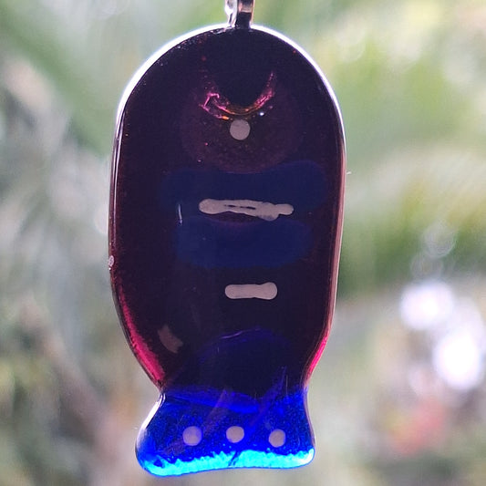 Dije pez cola azul