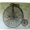 vidrio fusionado de bicicleta antigua penny farthing de 8treinta